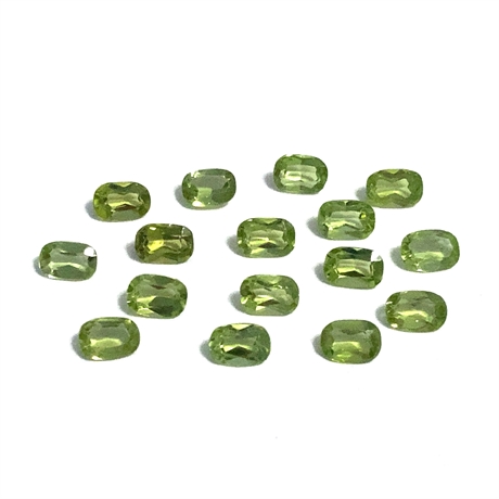 Cushion Antique Cut Peridot Loose Gemstones 5x4mm