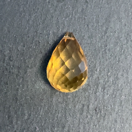 5.24ct Briolette Citrine Teardrop Loose Gemstone 12x8mm