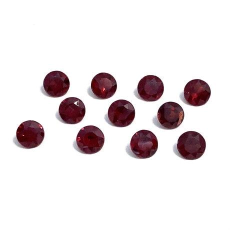 6.9mm Round Red Garnet Loose Gemstones 