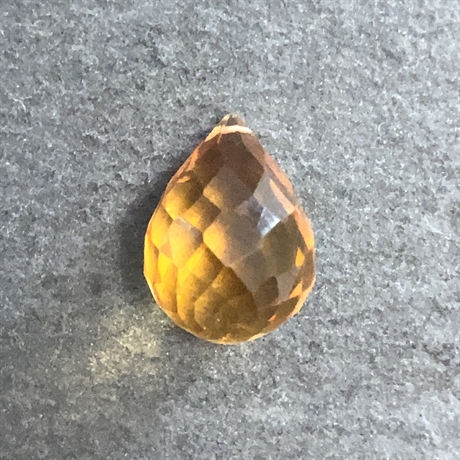 4.07ct Briolette Citrine Teardrop Loose Gemstone 11x8mm