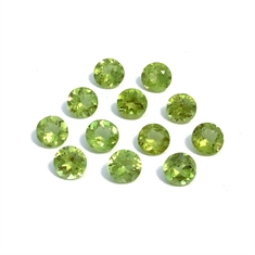 Round Peridot Faceted Loose Gemstones 5.2mm