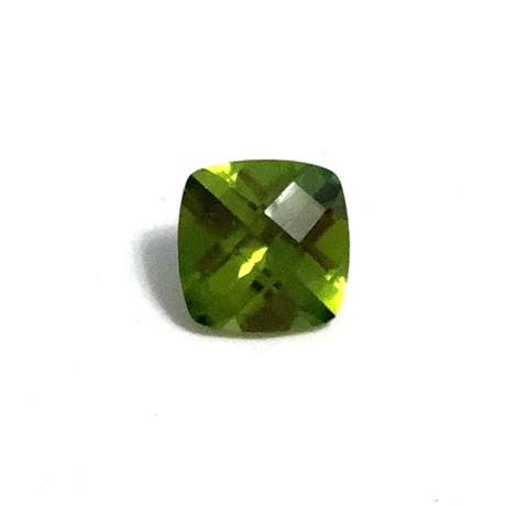 2.85ct Cushion Cut Peridot Loose Gemstone 8.5mm