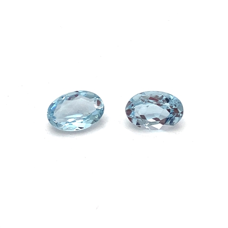 0.90ct Oval Pale Blue Aquamarine Loose Gemstones 5x4mm