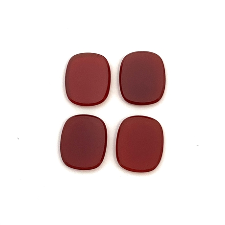 Lot Of 4 Sardonyx Cushion Shape Double Bevelled Loose Gemstones 13x11mm