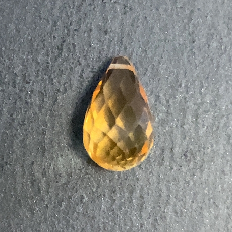 5.62ct Citrine Briolette Teardrop Loose Gemstone 13x7mm