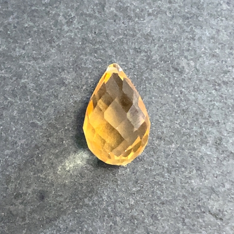 2.22ct Briolette Teardrop Citrine Loose Gemstone 9x6mm