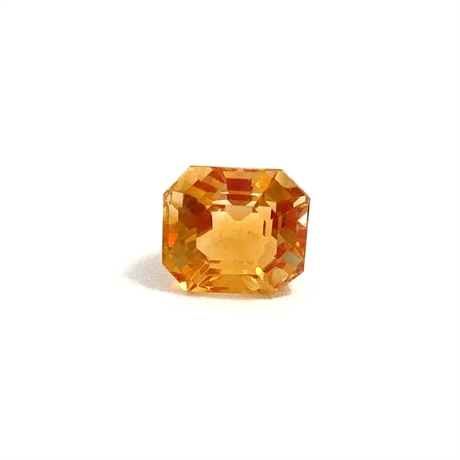 3.25ct Octagon Golden Yellow Citrine Loose Gemstone 8x7mm